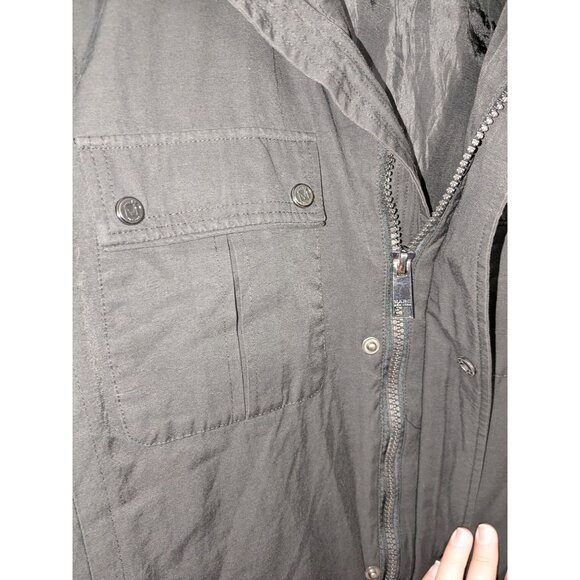 Marc New York Andrew Marc Mens XL Utility Jacket Black Button Pockets - Picture 15 of 15